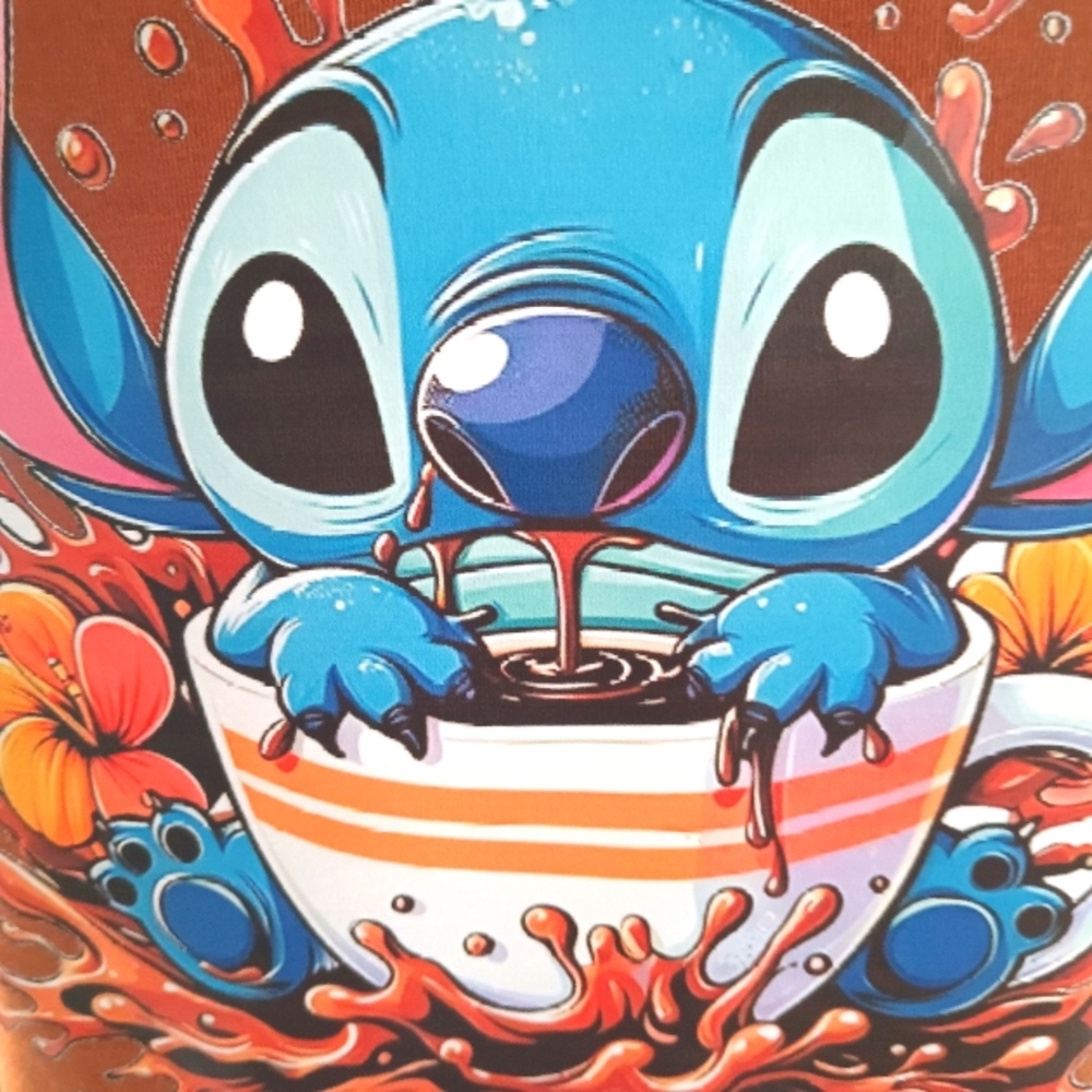 Disney Stitch Coffee Art Print
